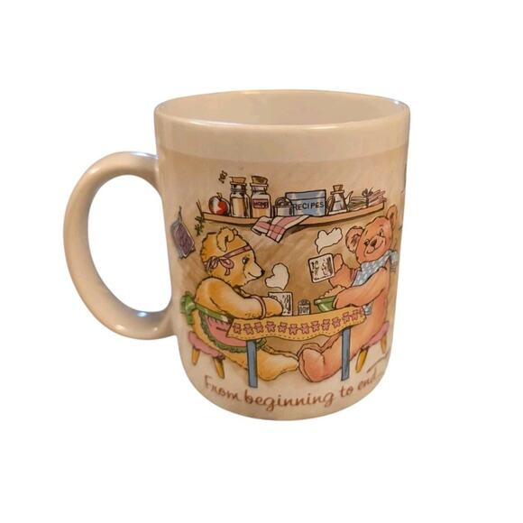 Unbranded Lovers Cute Bears Coffee Cup Mug From Beginning To End We Wore Perfect - Picture 1 of 4